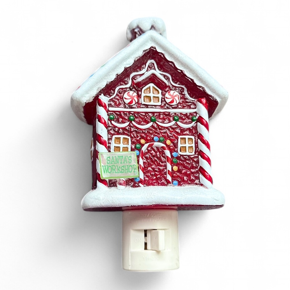 St. Nicholas Square Gingerbread House Christmas Holiday Night Light